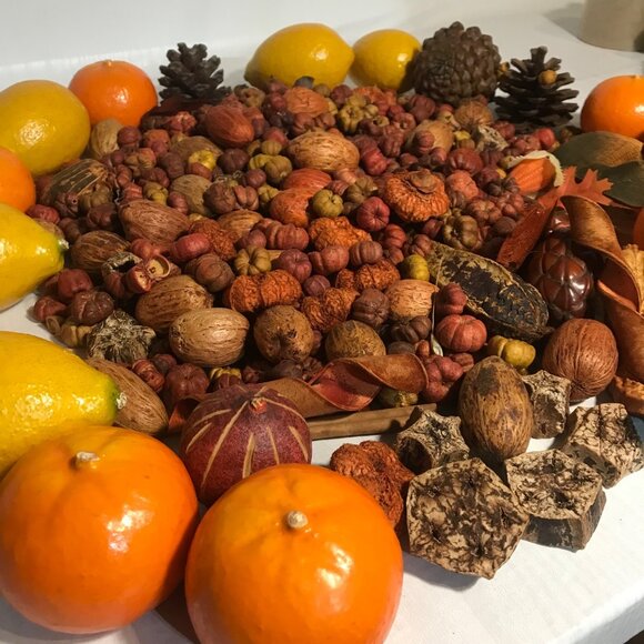 Potpourri Mix With Artificial Lemons & Oranges Fall Decor Premium Decorative - Picture 1 of 16